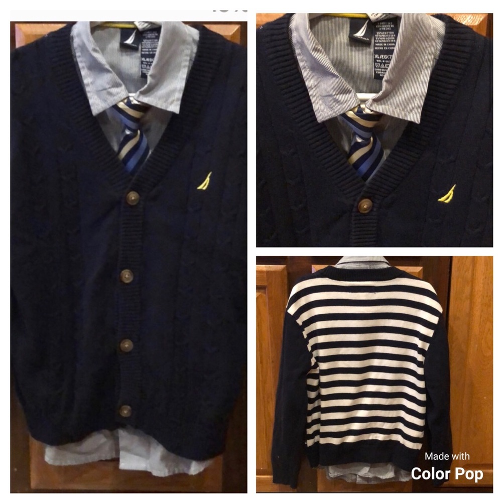 Boys Nautica Sweater Set